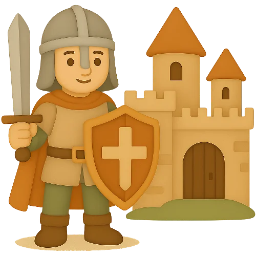 Osebna otroška knjiga o srednjem veku polna čarobnih pustolovščin