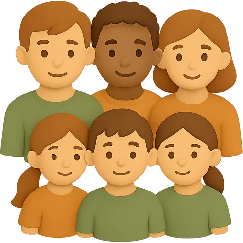 Osebna otroška knjiga o čarobnosti sestavljene družine