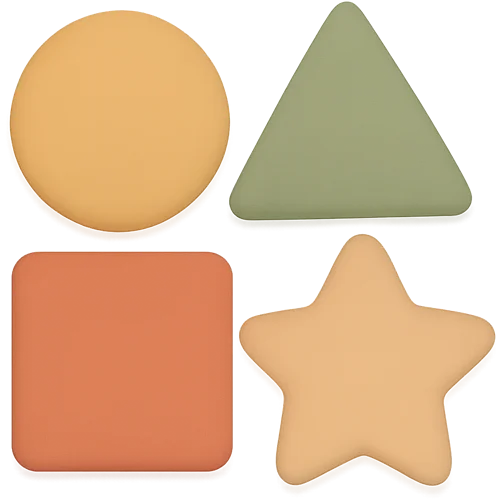 Osebna otroška knjiga o oblikah in barvah, polna čarovnije